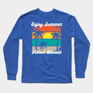 ENJOY SUMMER DONALD, RETRO SUNSET RETIREMENT Long Sleeve T-Shirt